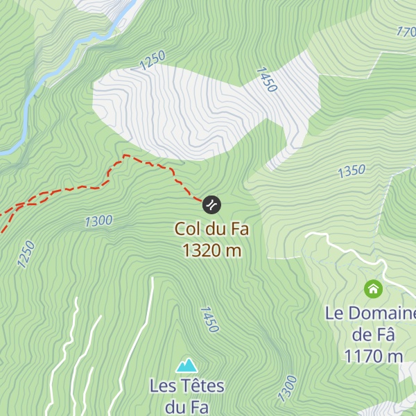 Map of Cabane du Fa