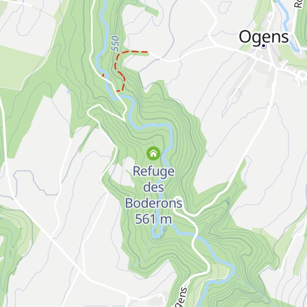 Map of Refuge des Boderons
