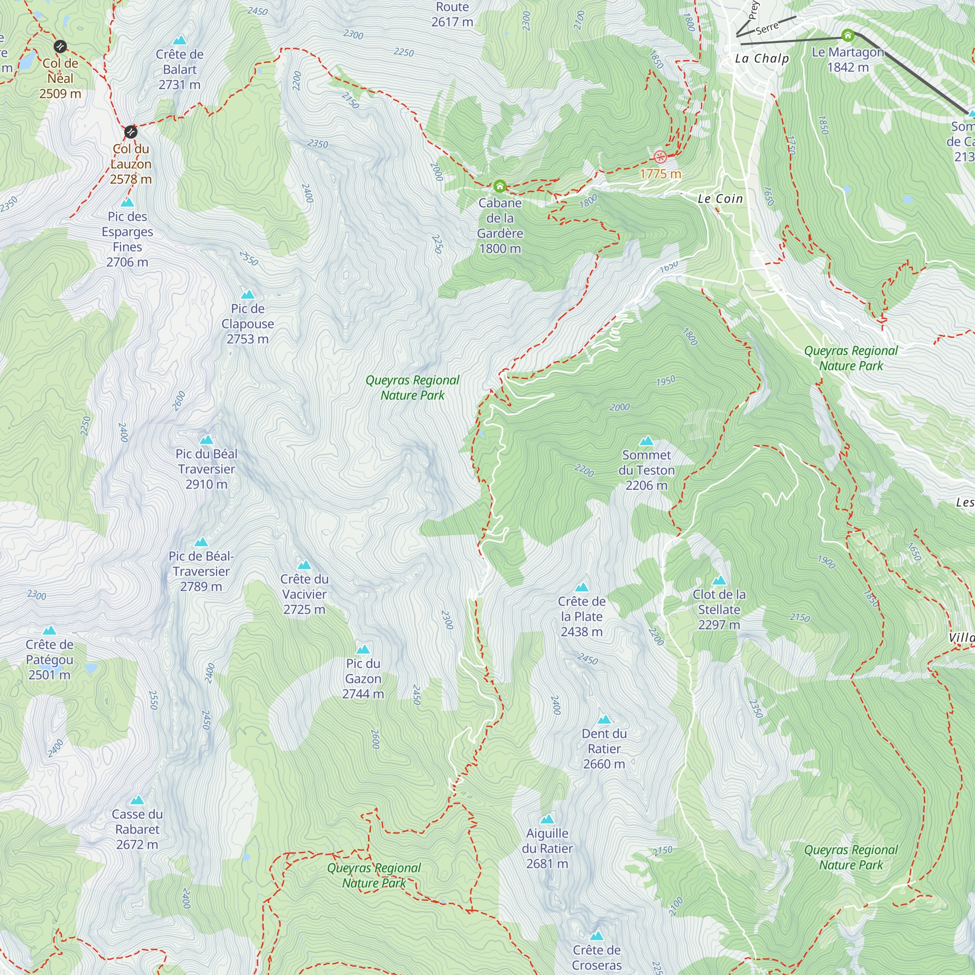 Cabane du Plan du Vallon map