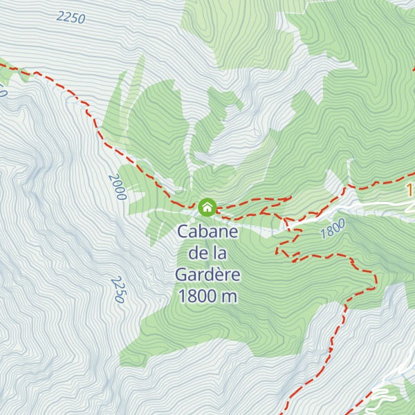 Map of Cabane de la Gardère