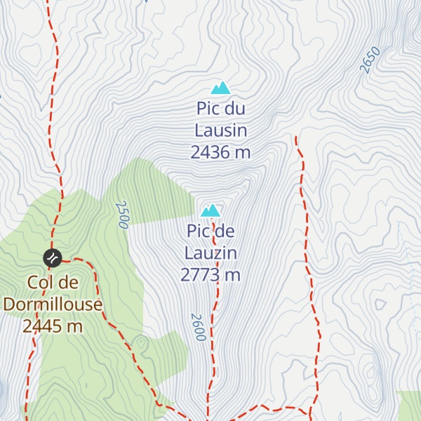 Map of Pic de Lauzin