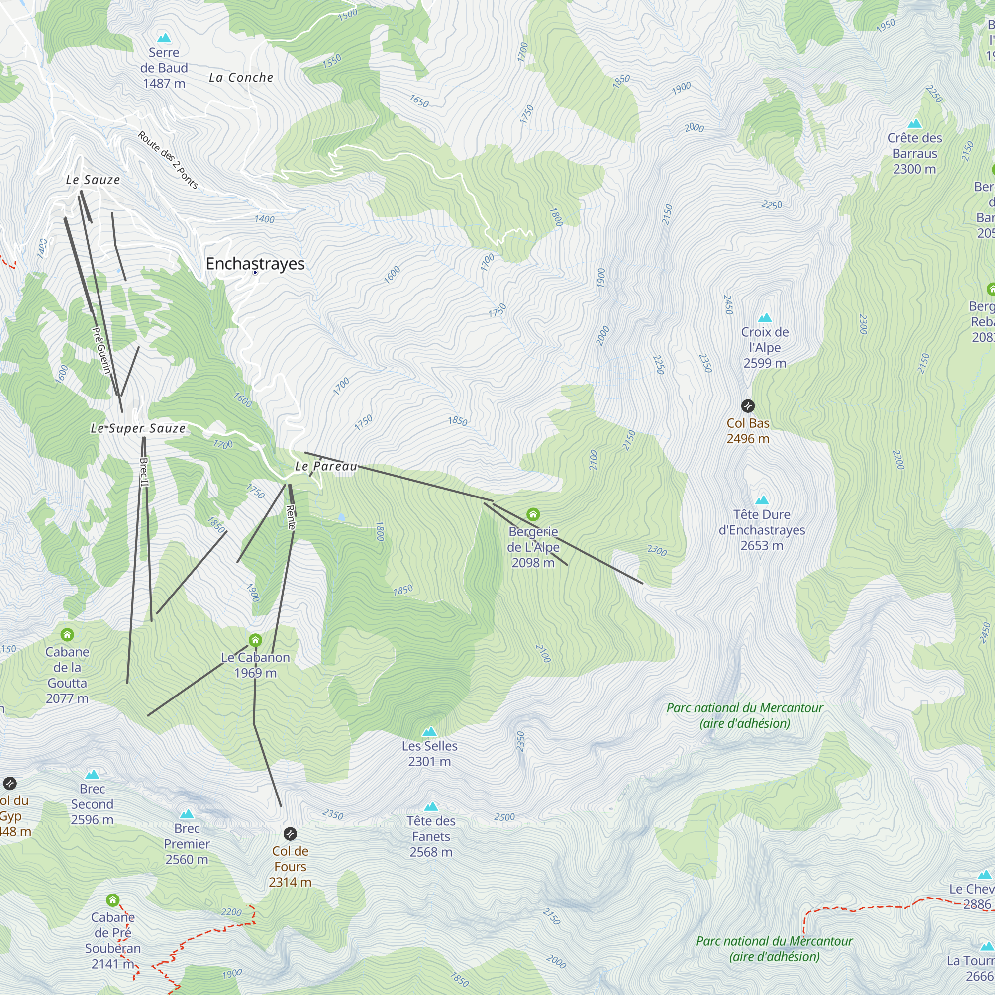 Le Deux Mille Cent map