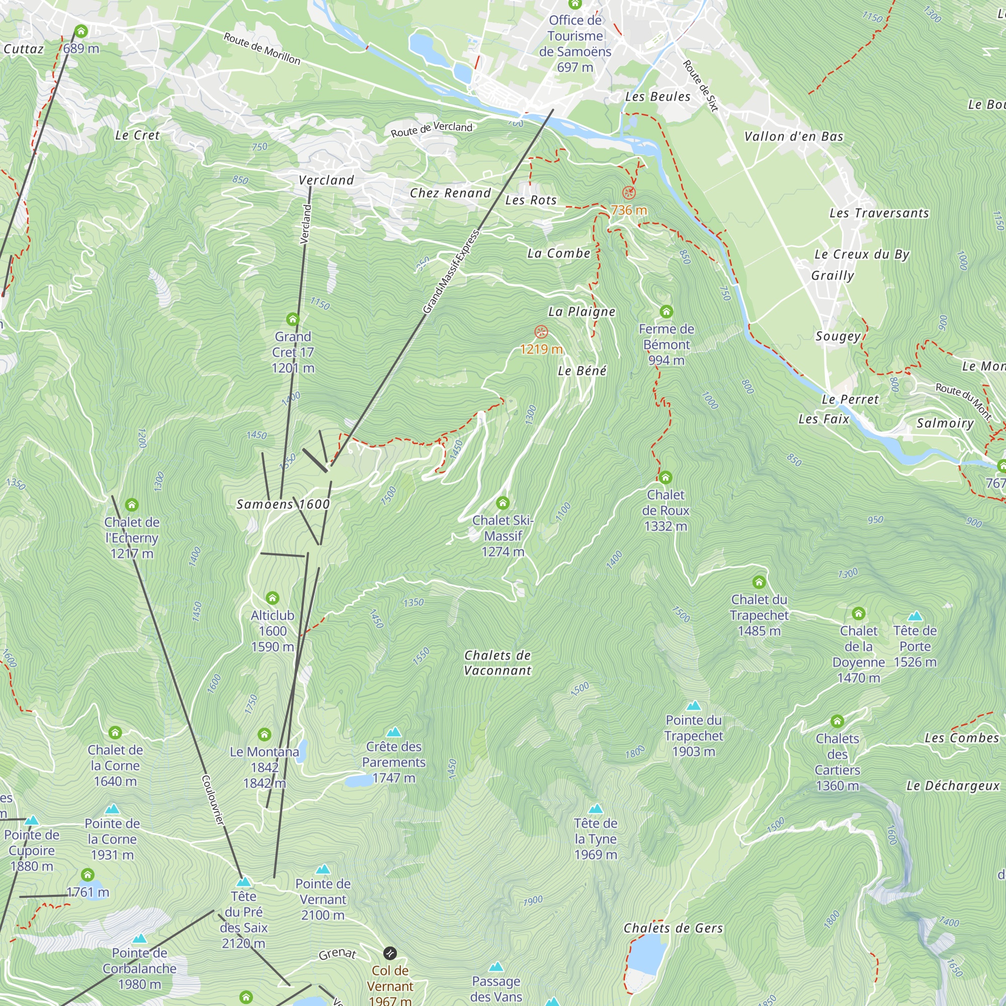 Chalet Ski-Massif map