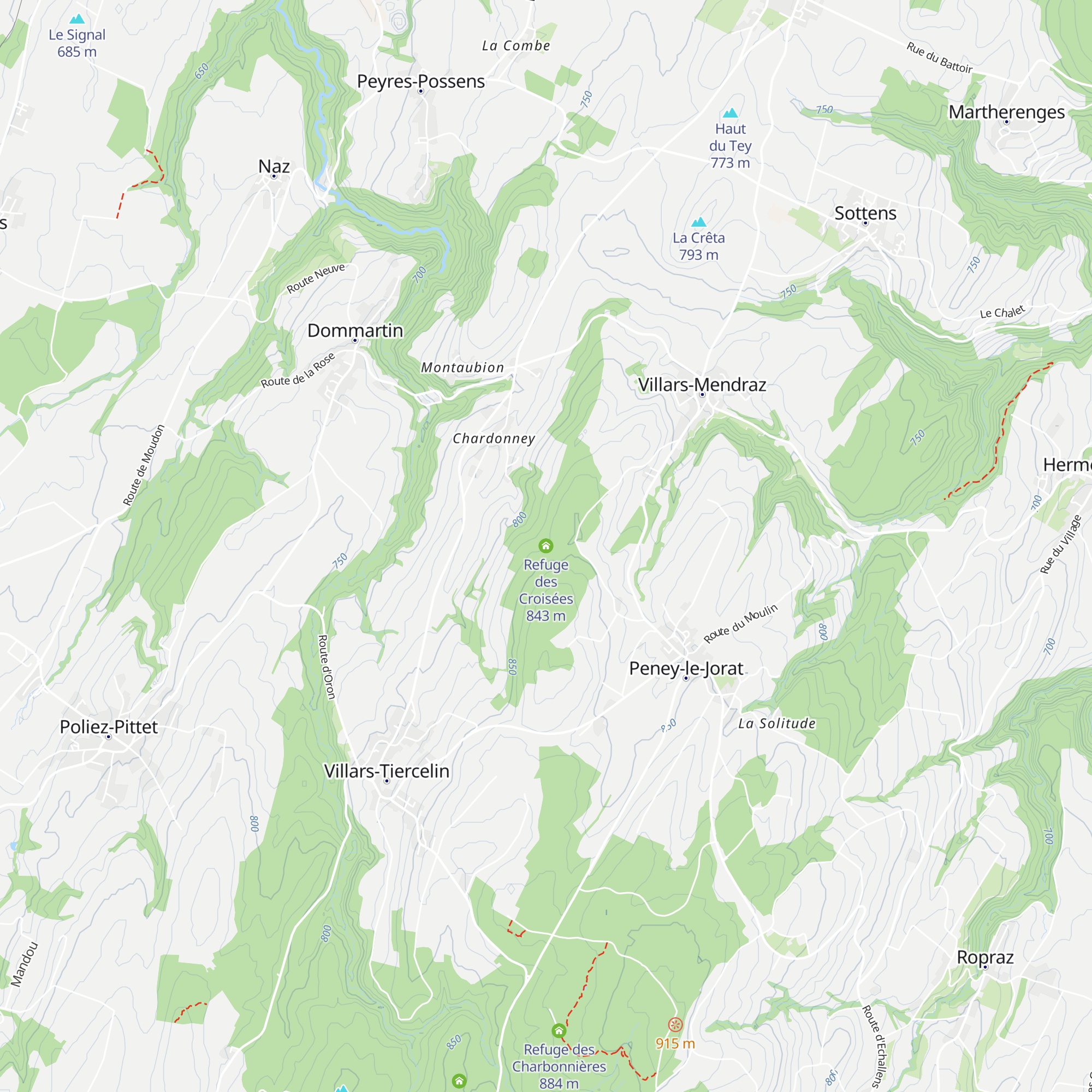 Refuge des Croisées map