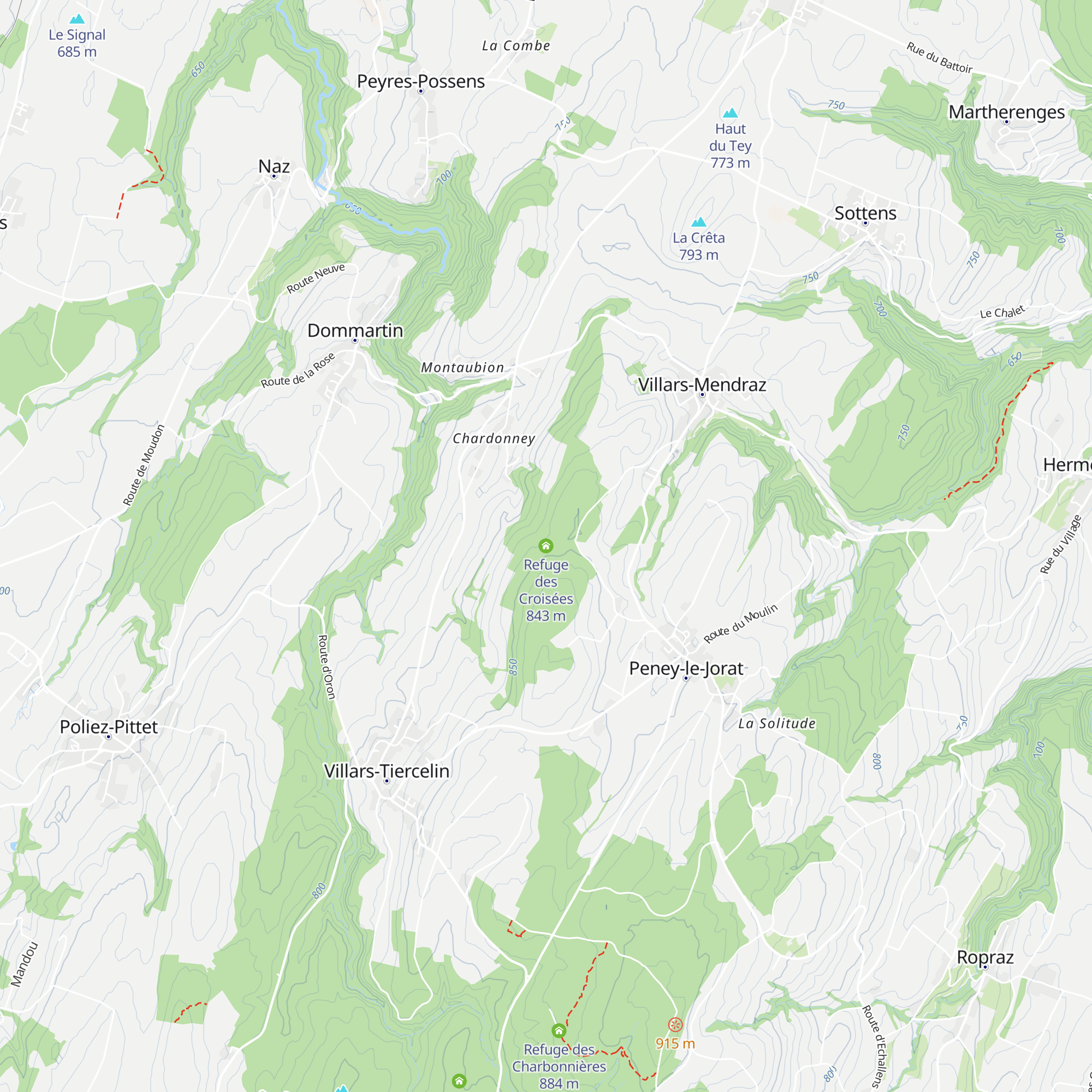 Refuge des Croisées map