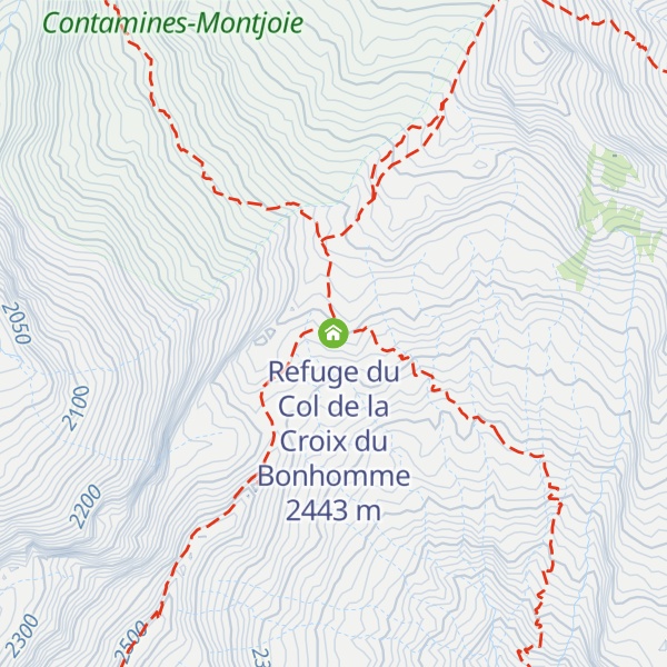Map of Refuge du Col de la Croix du Bonhomme