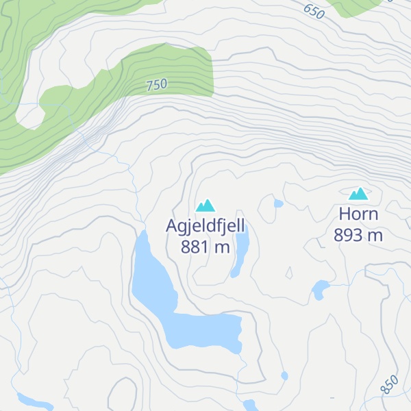 Map of Agjeldfjell
