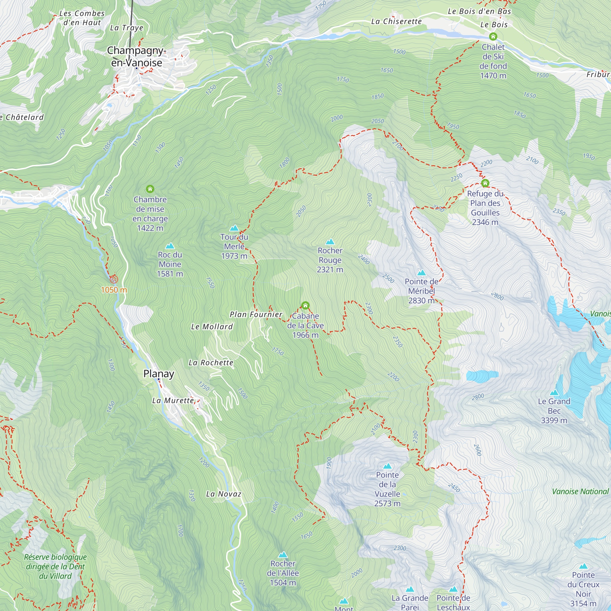Cabane de la Cave map