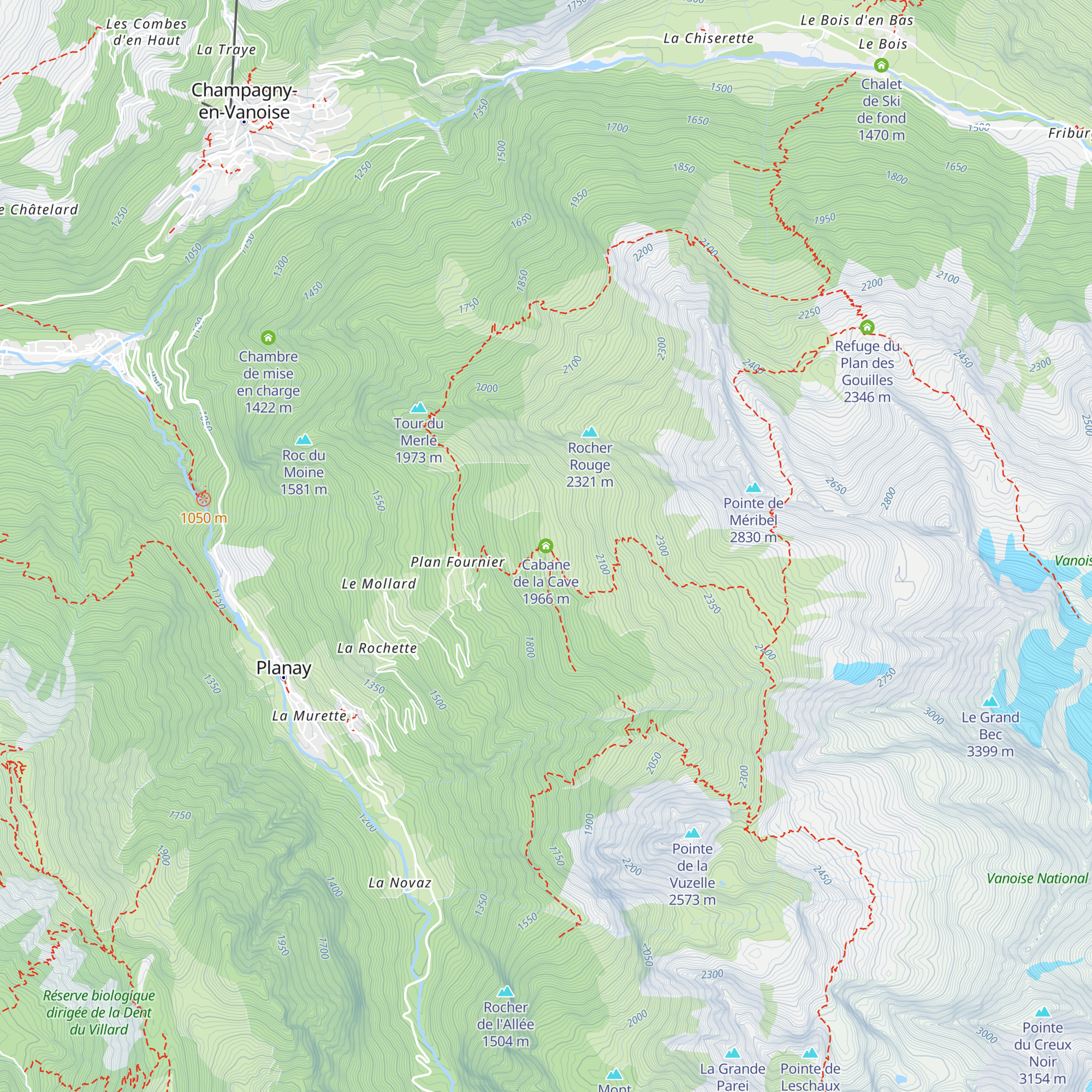 Cabane de la Cave map