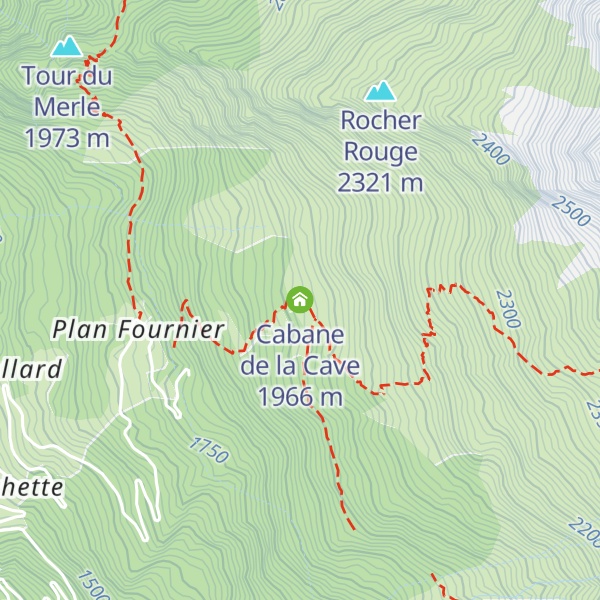 Map of Cabane de la Cave