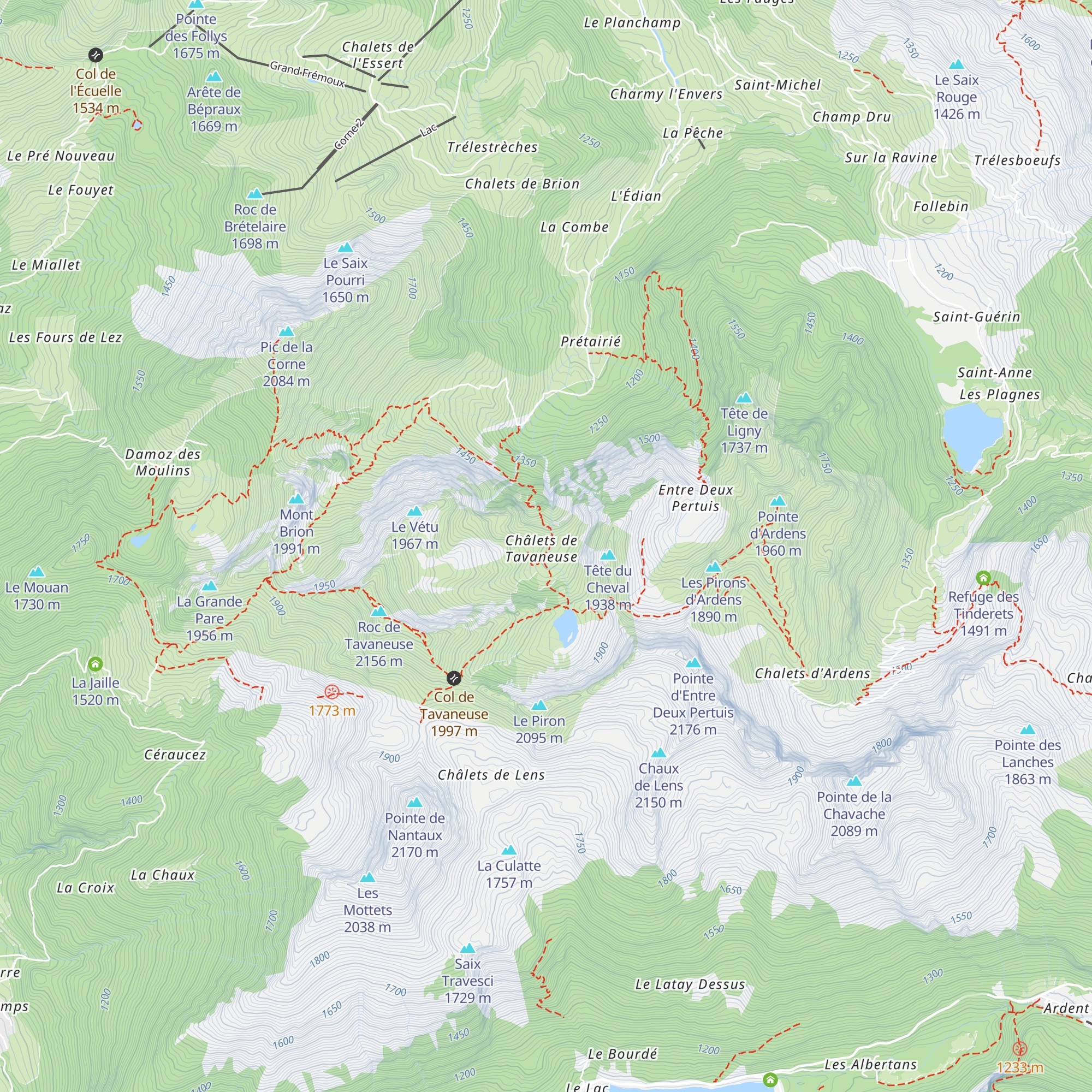 Buvette des Chalets de Tavaneuse map