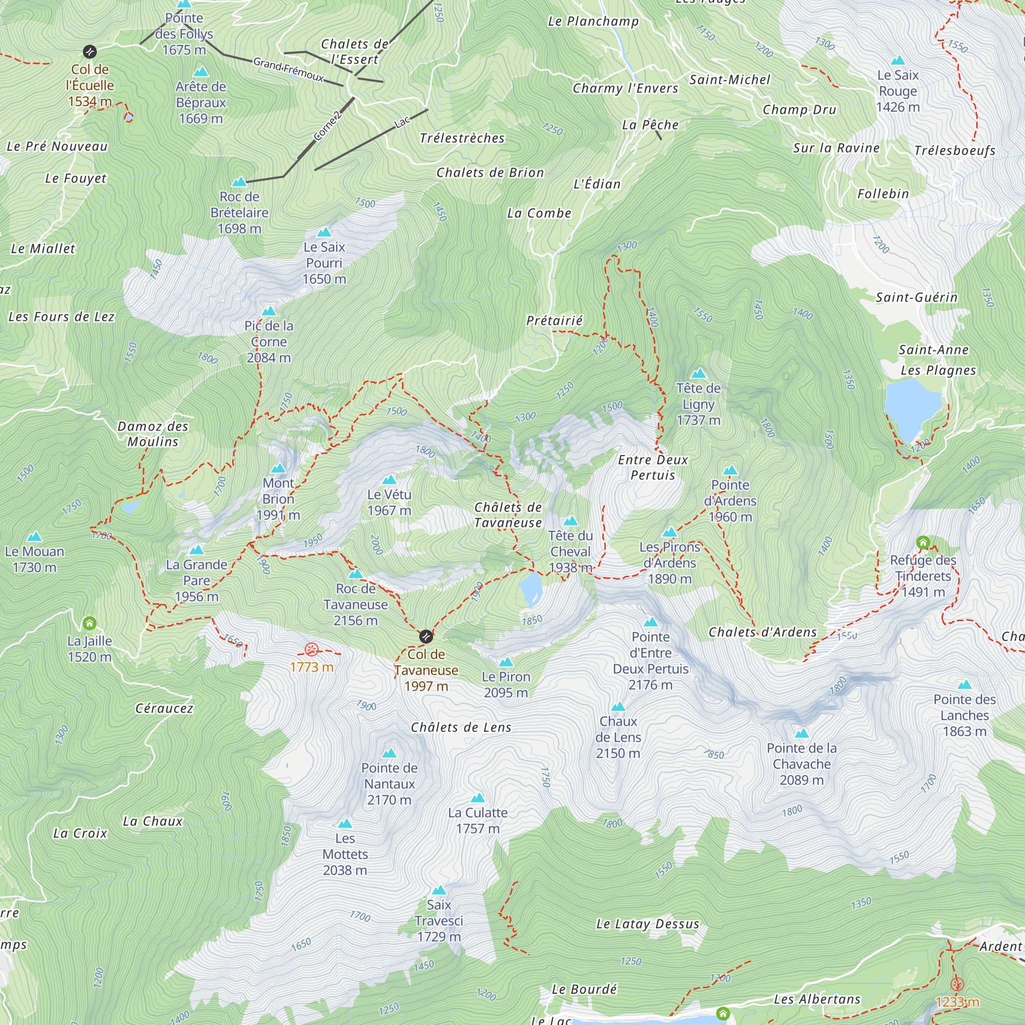 Buvette des Chalets de Tavaneuse map