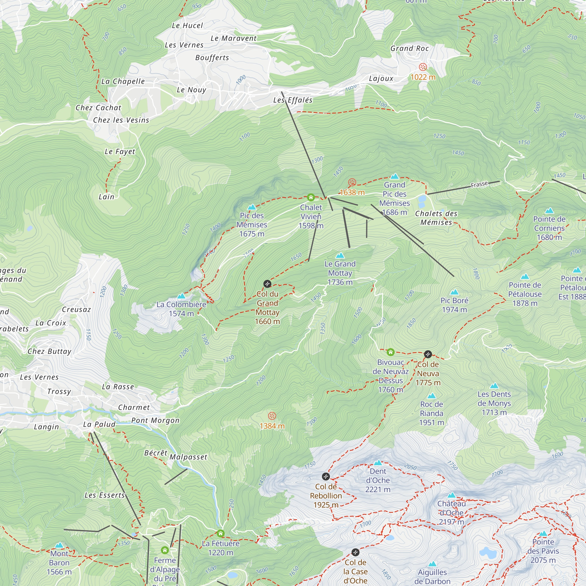 Chalet de Sur les Prés map