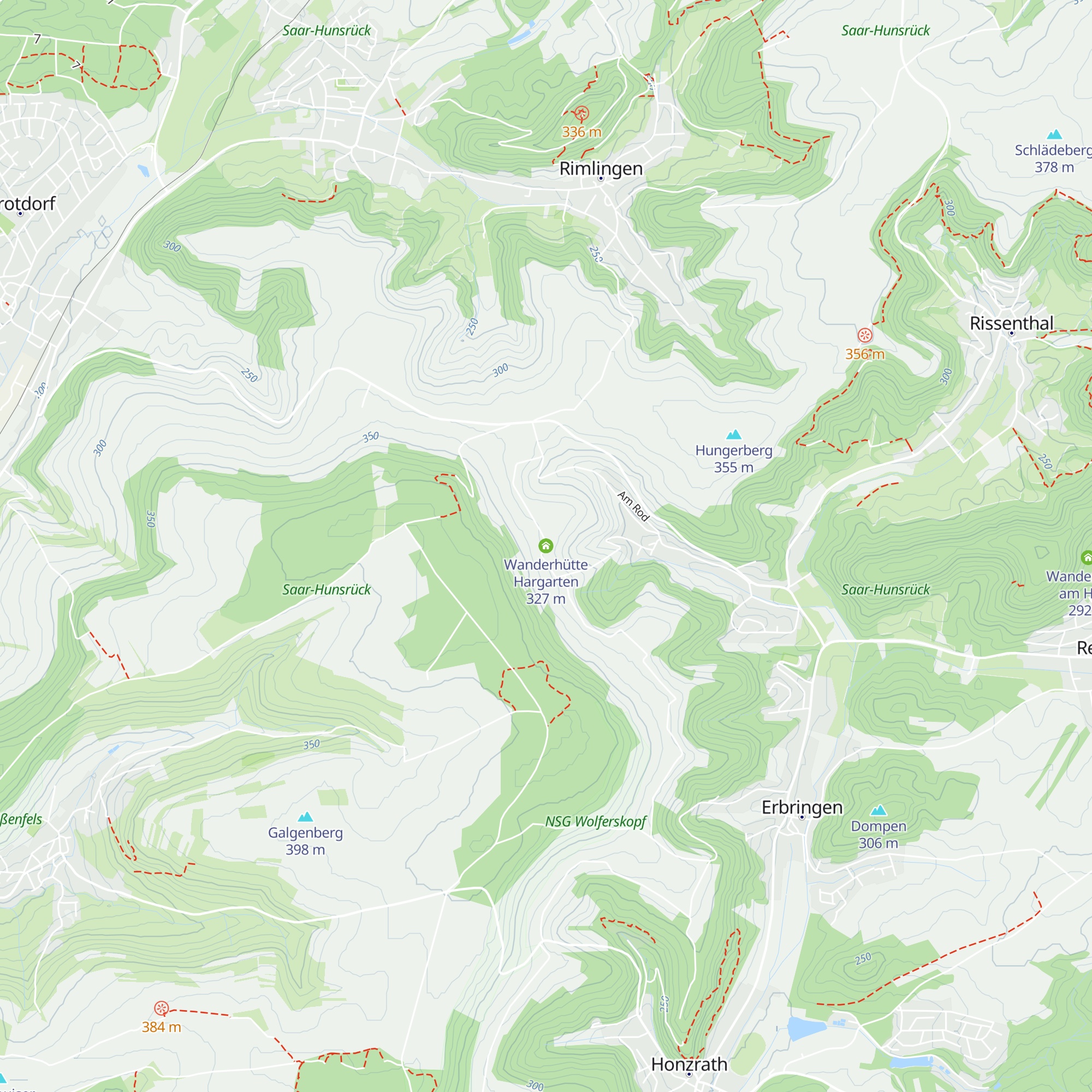 Wanderhütte Hargarten map