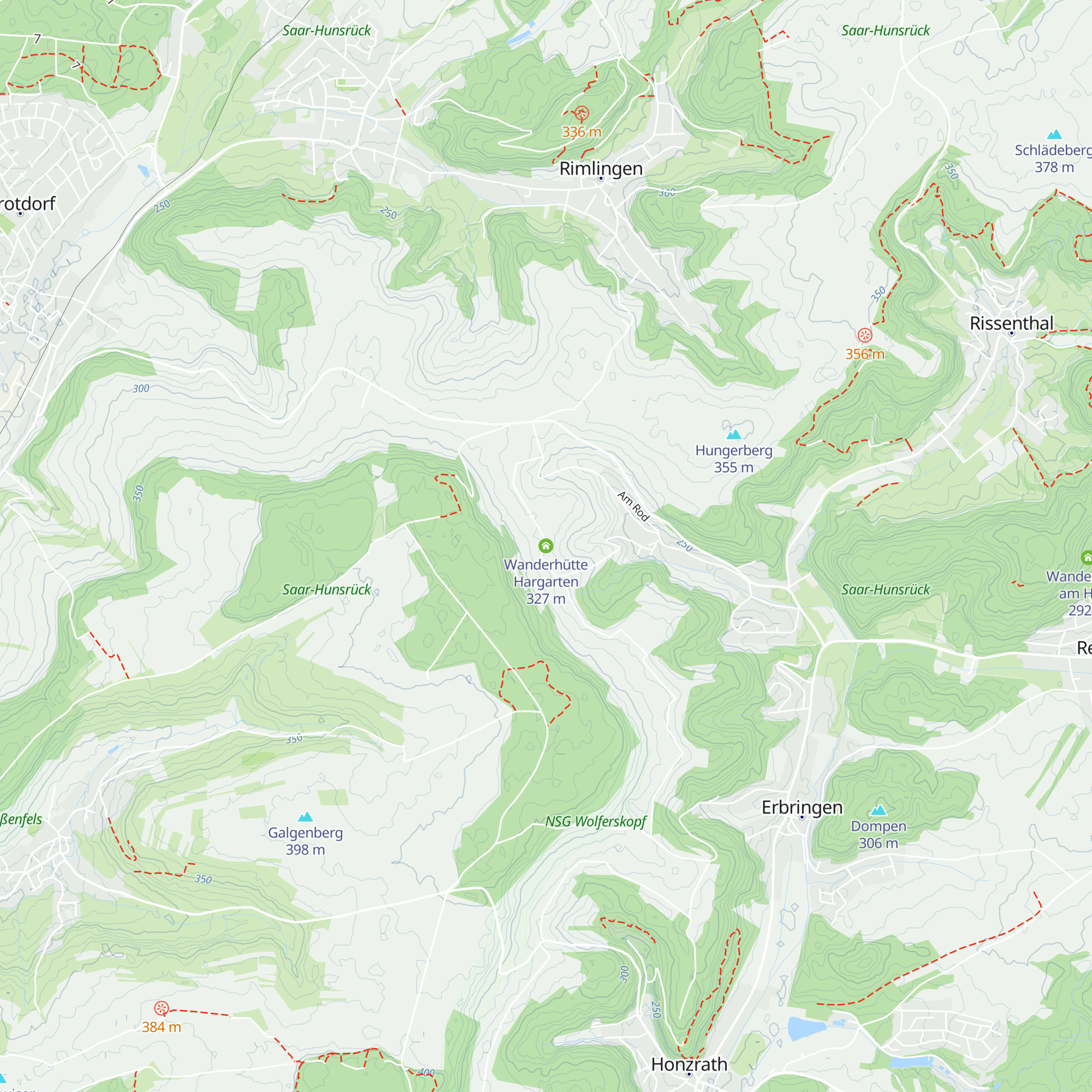 Wanderhütte Hargarten map