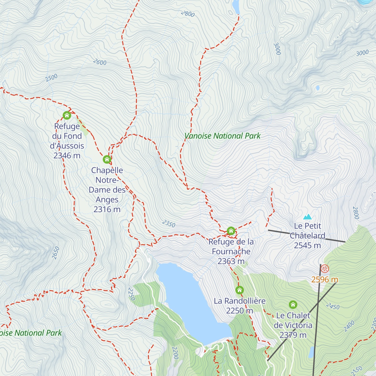 Refuge de la Dent Parrachée map