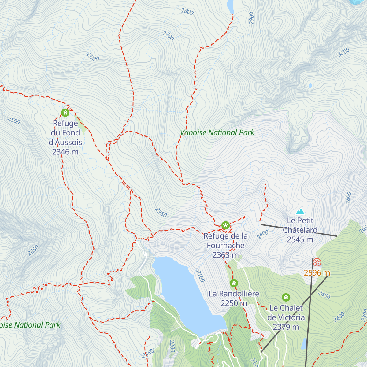 Refuge de la Dent Parrachée map