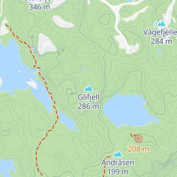Map of Glifjell
