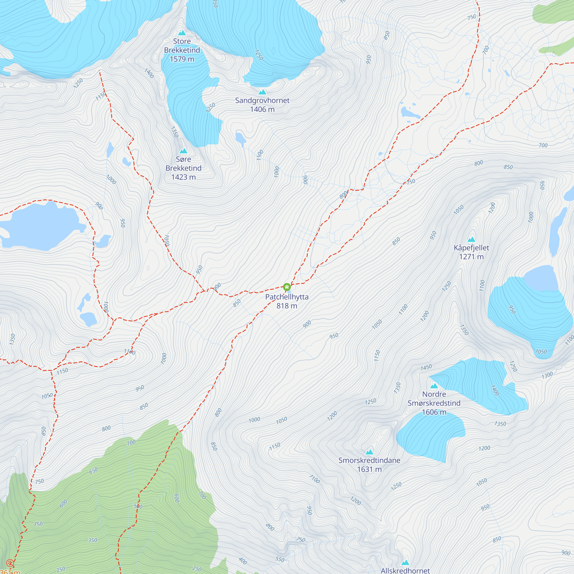 Patchellhytta map