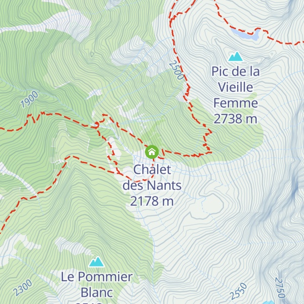 Map of Chalet des Nants