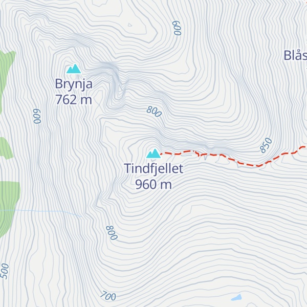 Map of Tindfjellet