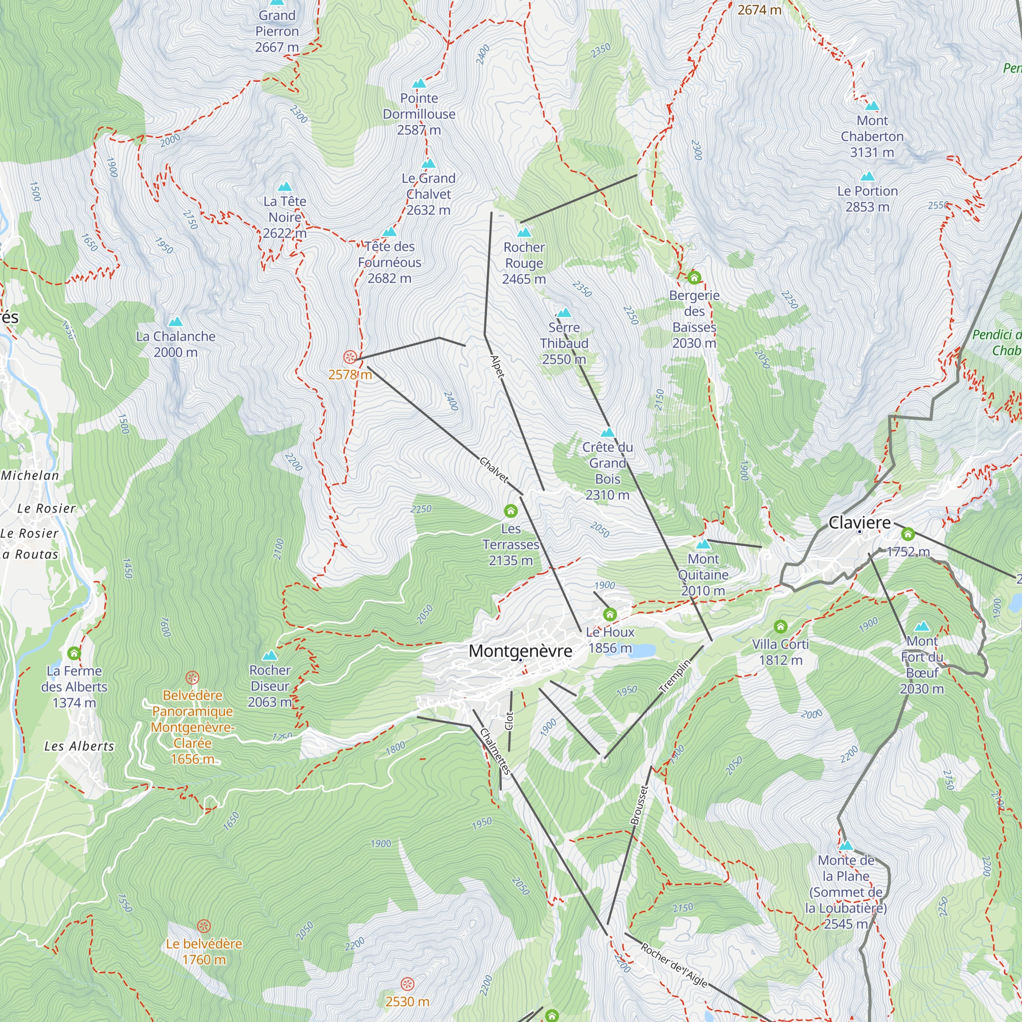 Les Terrasses map