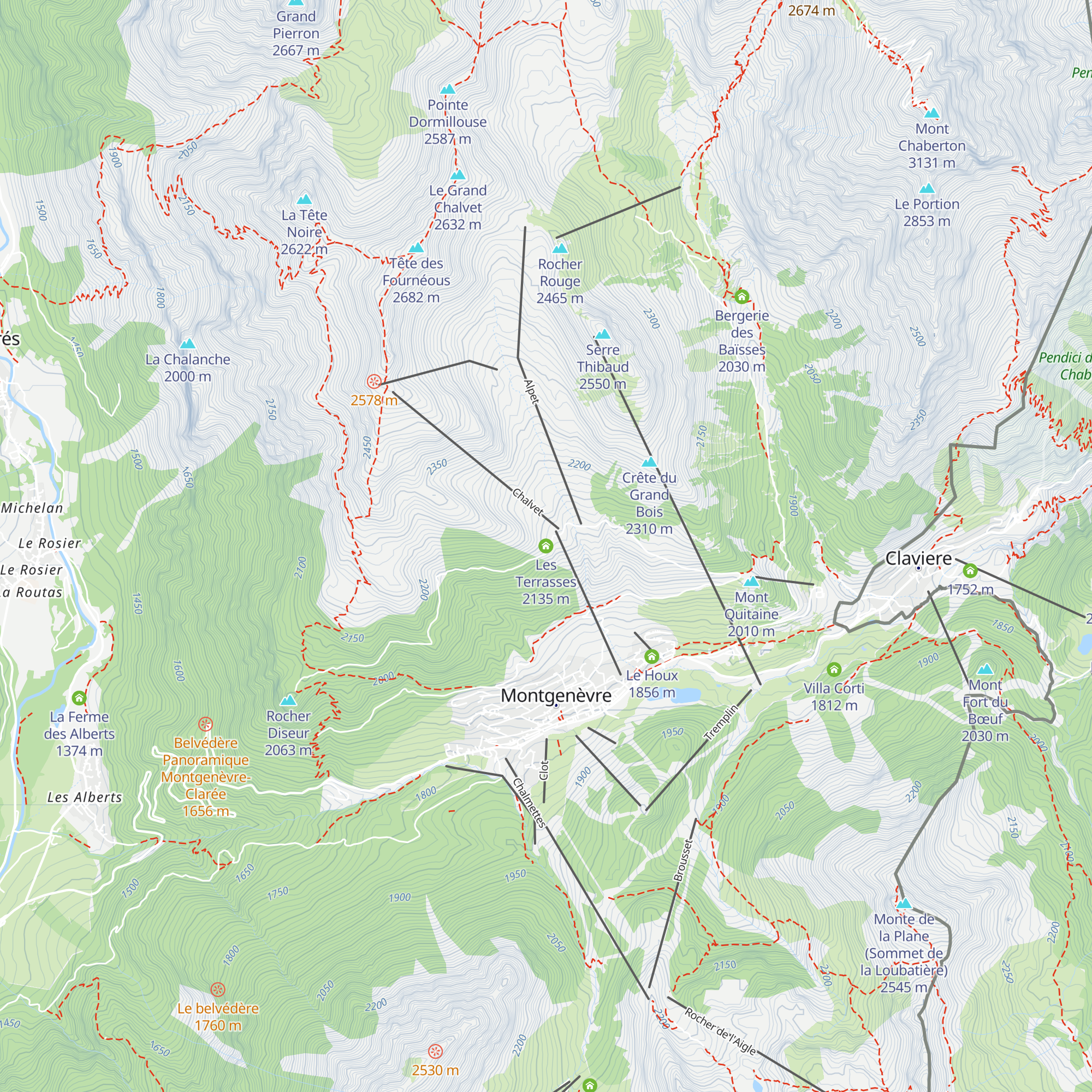 Les Terrasses map