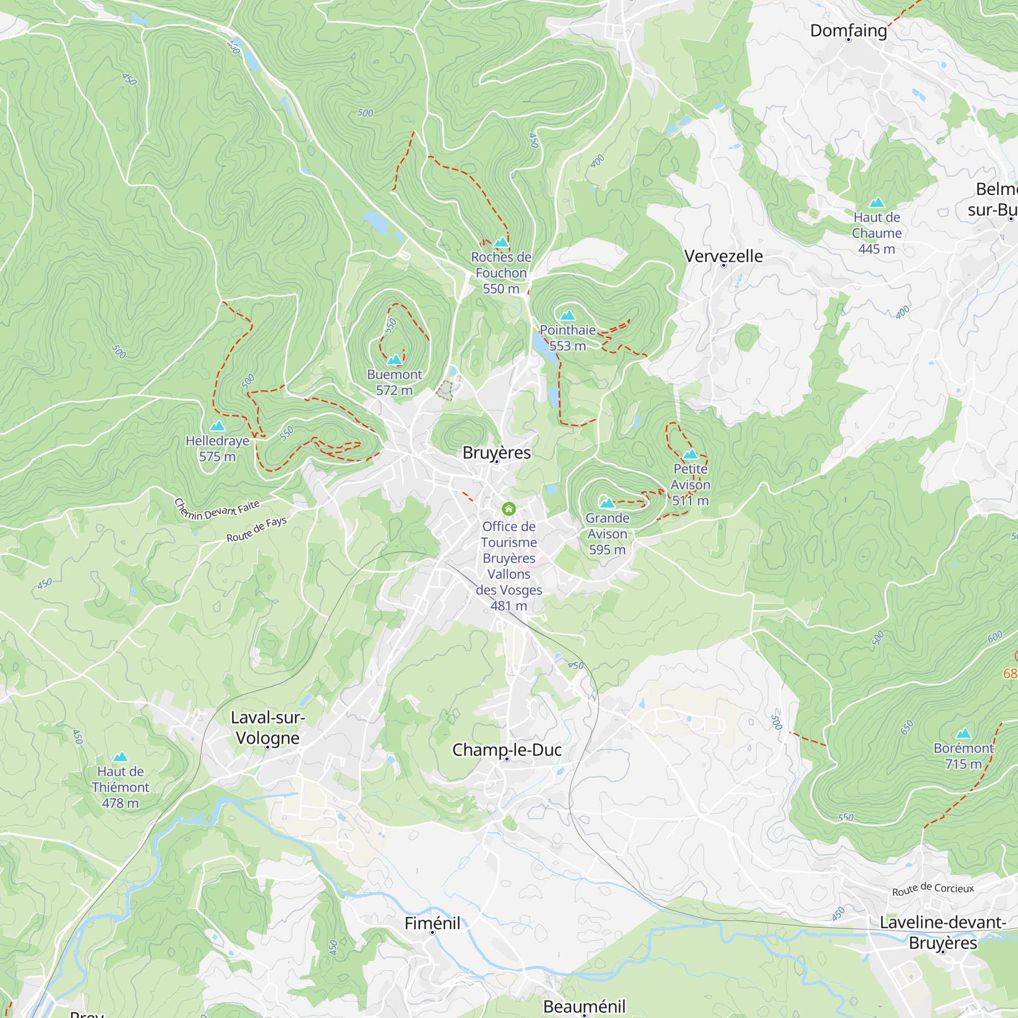 Office de Tourisme Bruyères Vallons des Vosges map