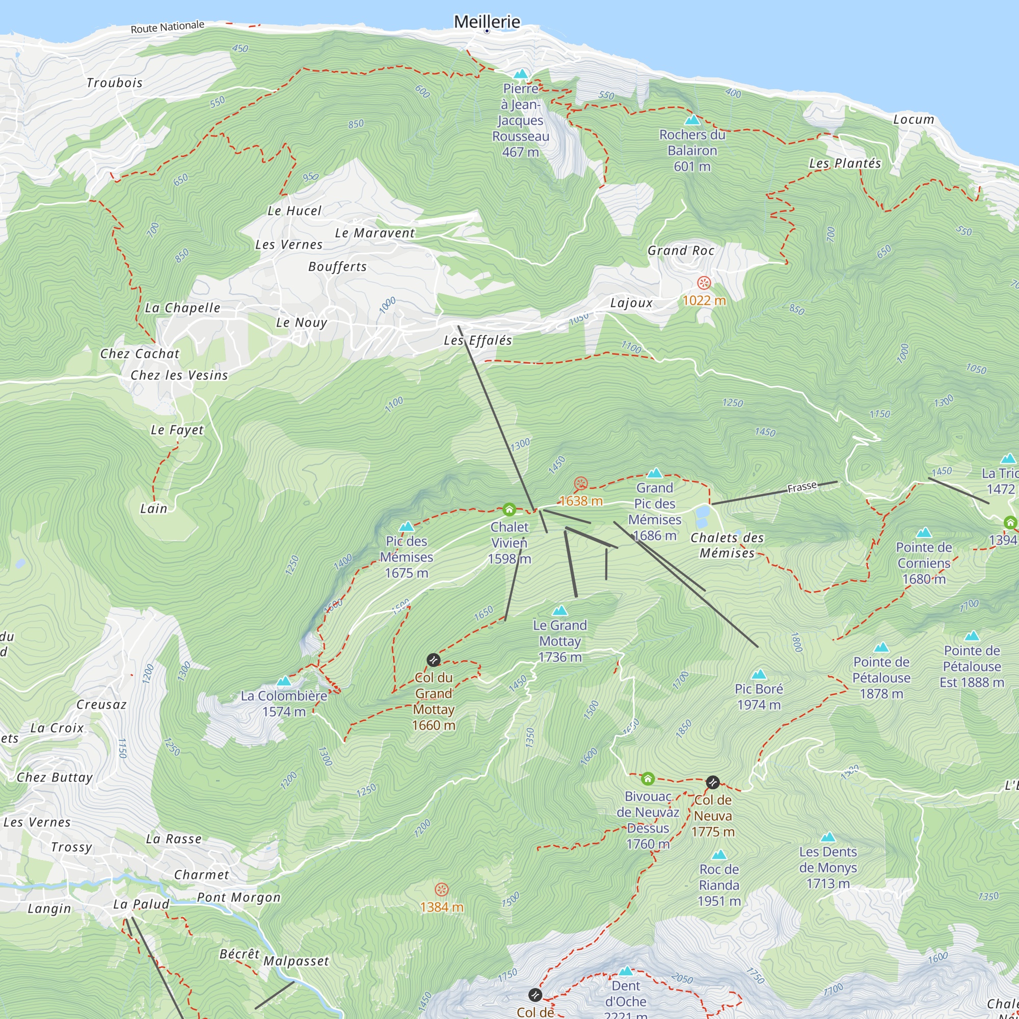 Chalet Vivien map
