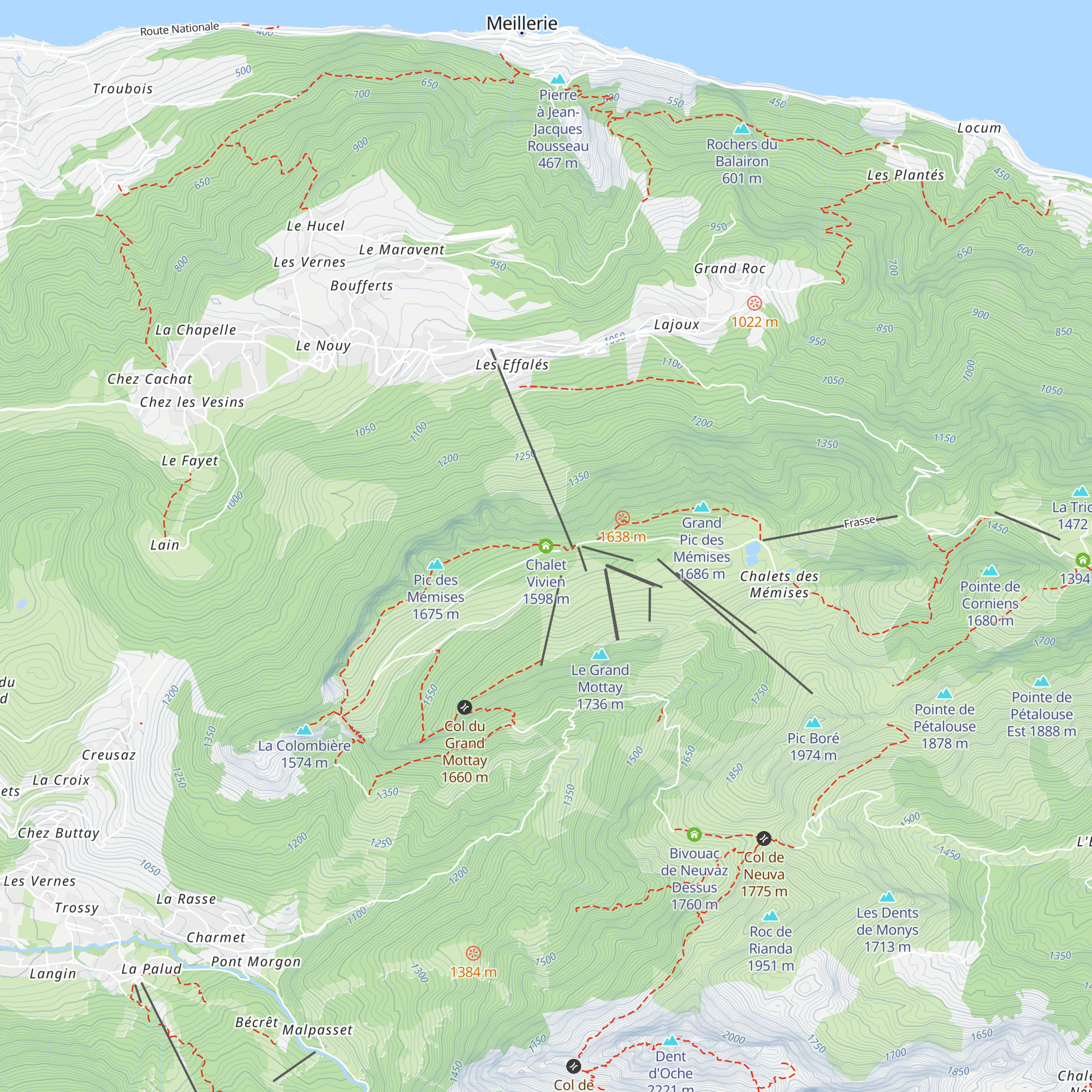 Chalet Vivien map