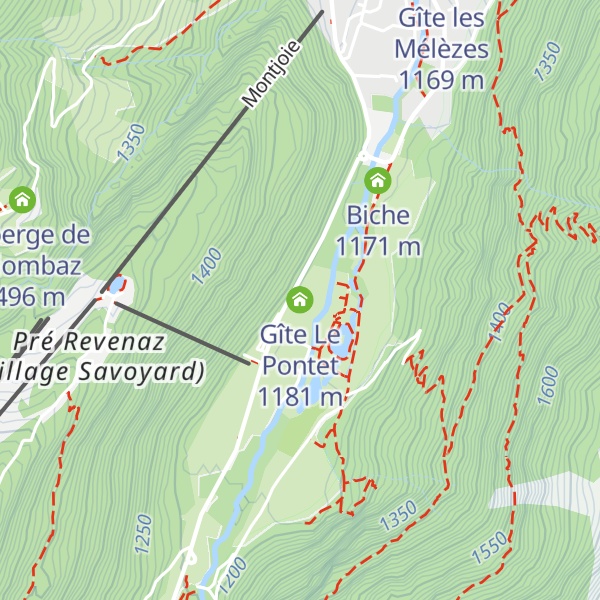 Map of Gîte Le Pontet