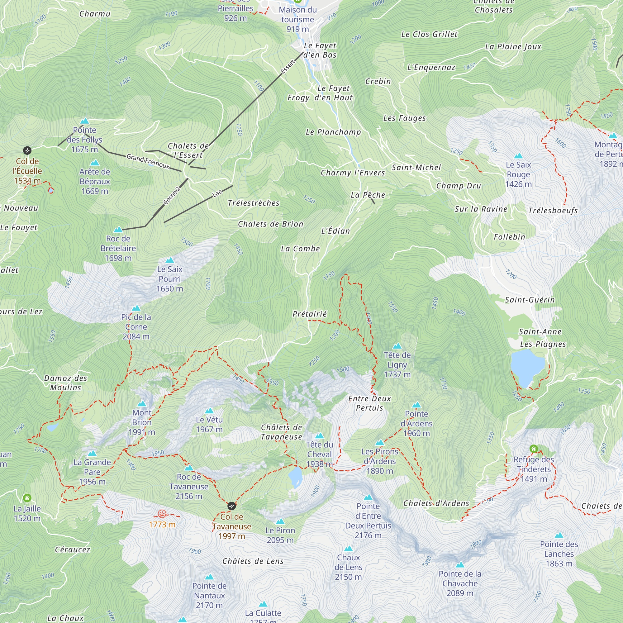 Chalet Prétairié map