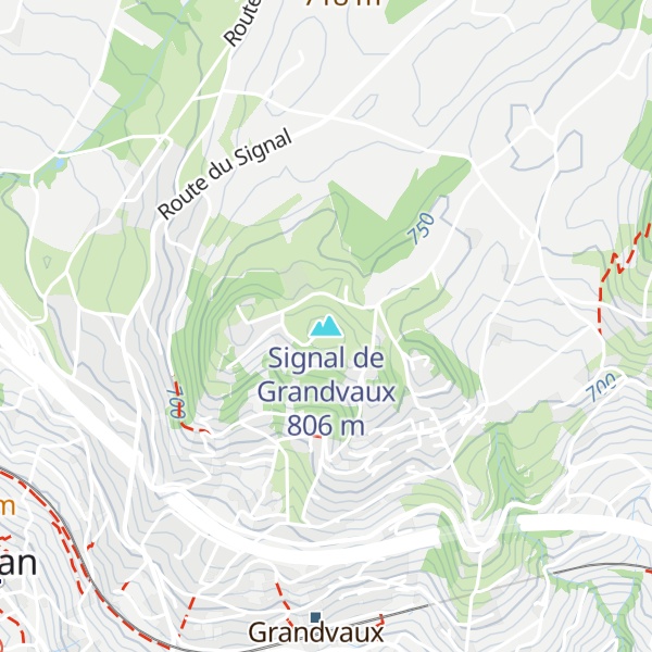 Map of Signal de Grandvaux
