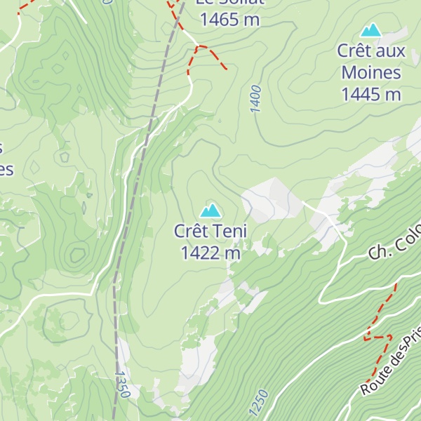 Map of Crêt Teni