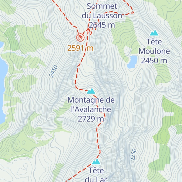 Map of Montagne de l'Avalanche