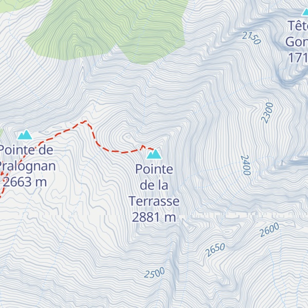Map of Pointe de la Terrasse