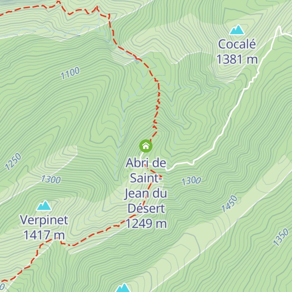 Map of Abri de Saint-Jean du Désert
