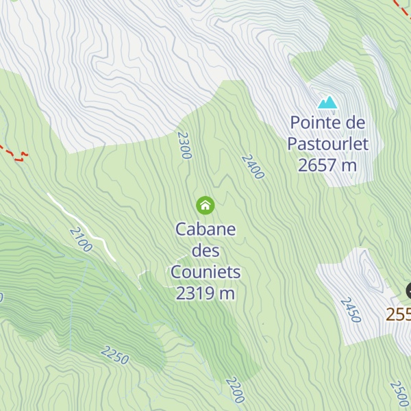 Map of Cabane des Couniets