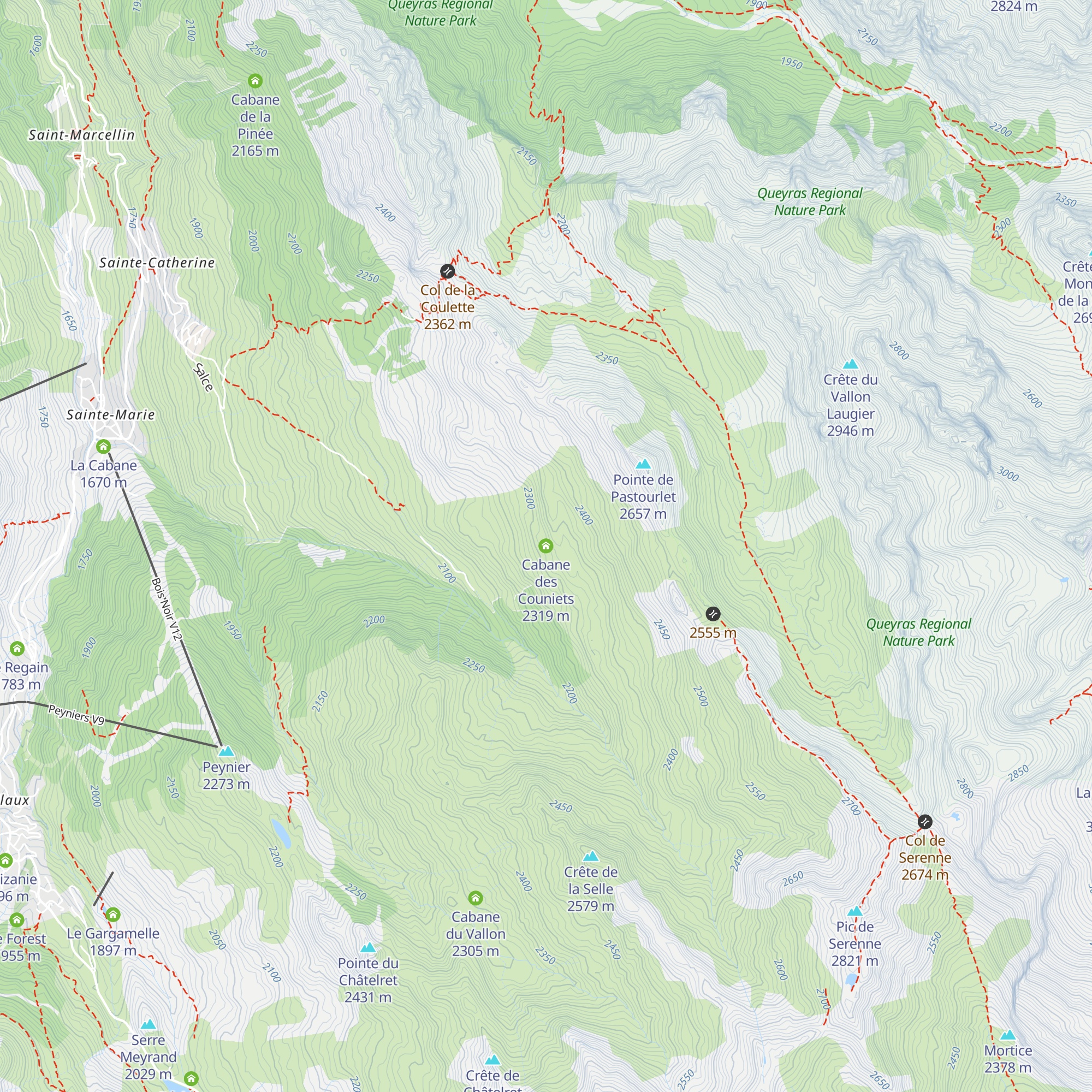 Cabane des Couniets map