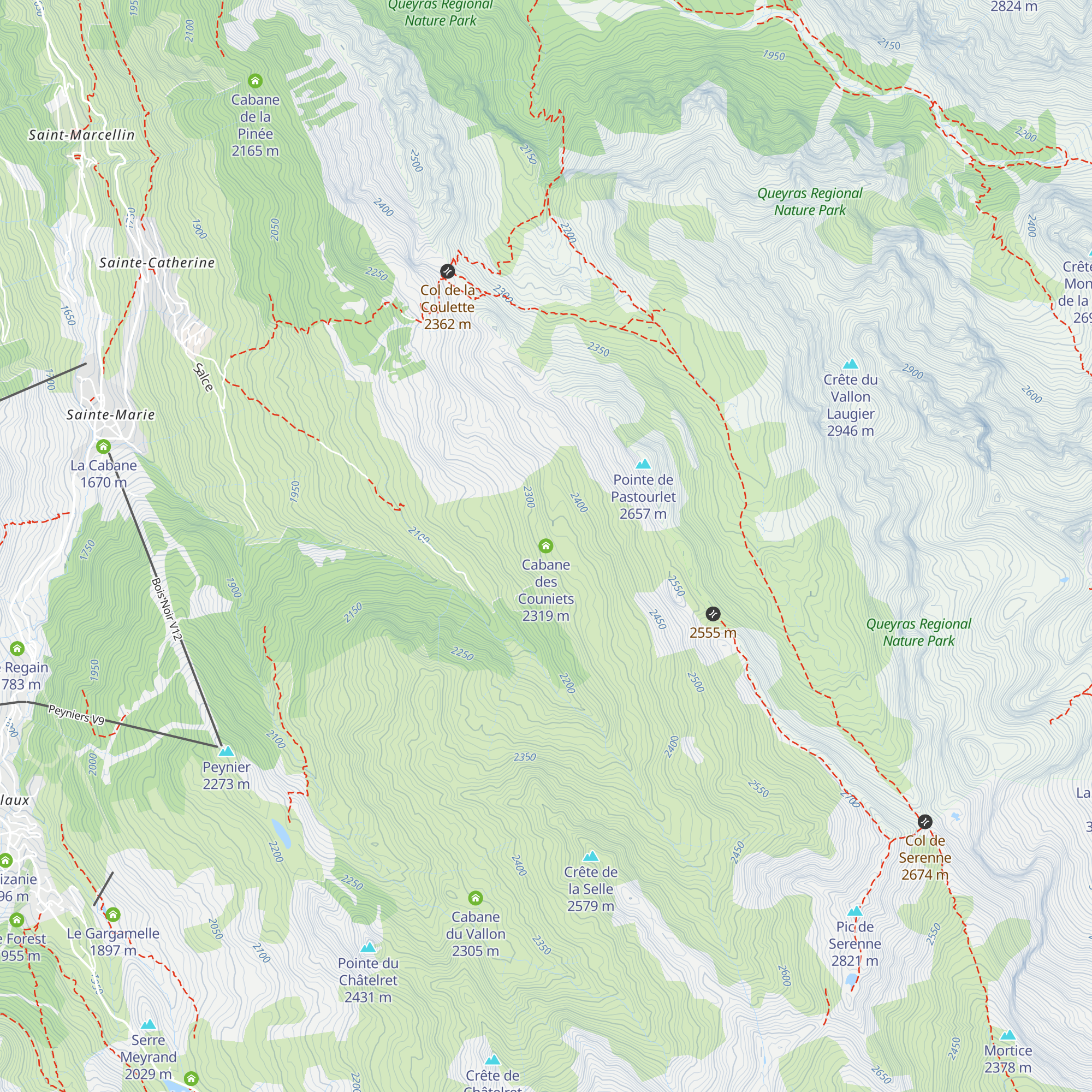 Cabane des Couniets map