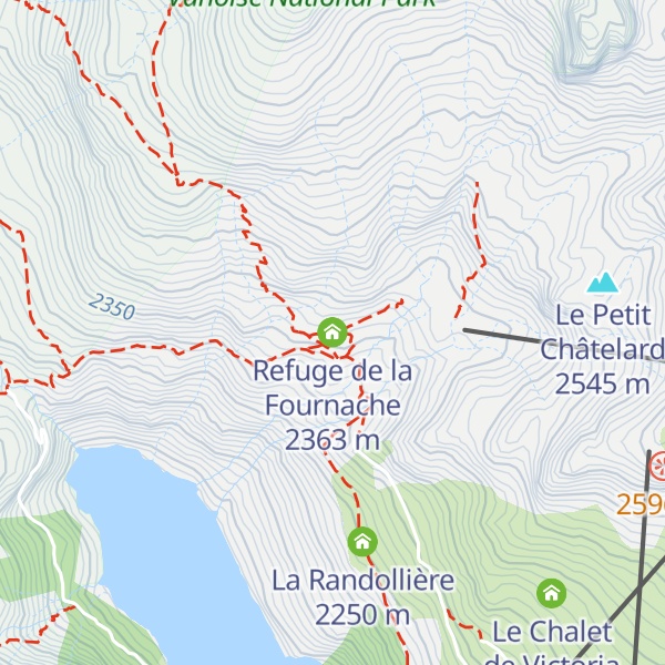 Map of Refuge de la Fournache