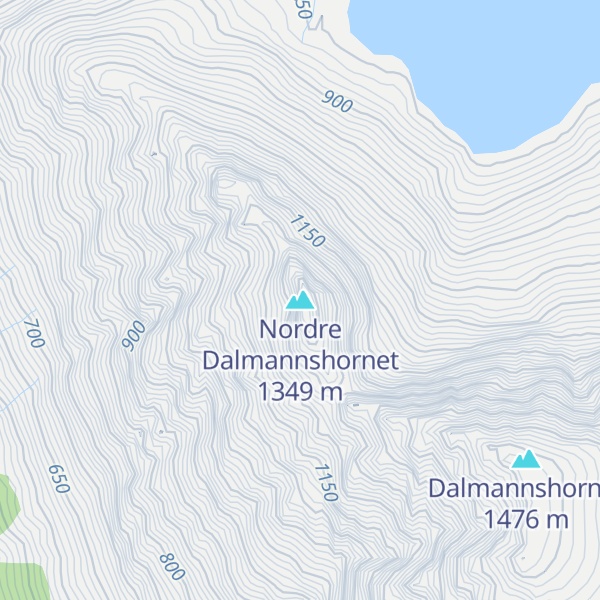 Map of Nordre Dalmannshornet