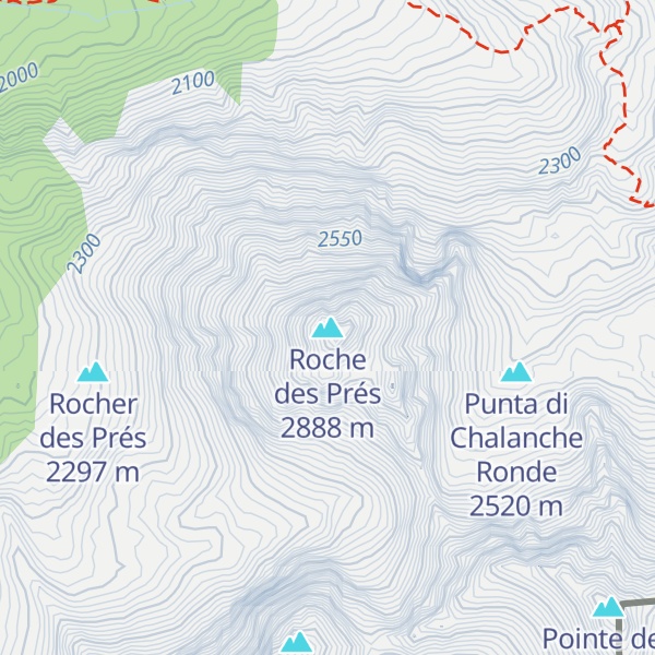Map of Roche des Prés