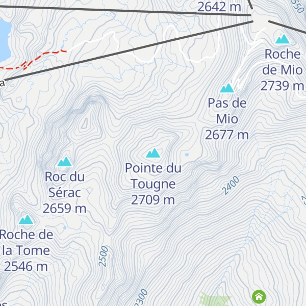 Map of Pointe du Tougne