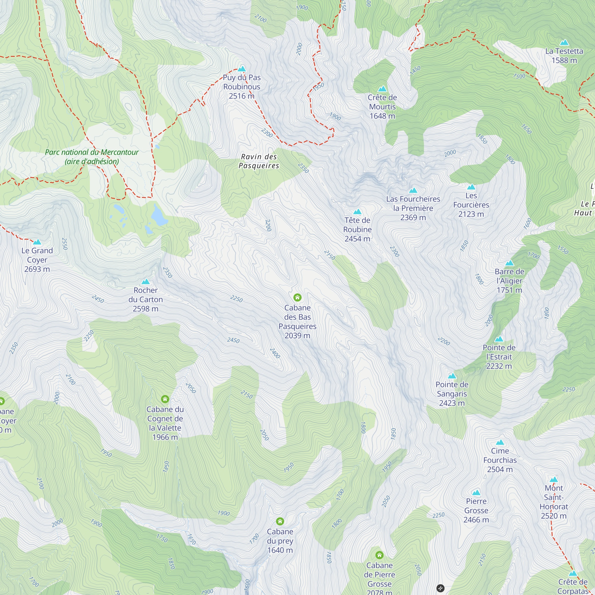 Cabane des Bas Pasqueires map