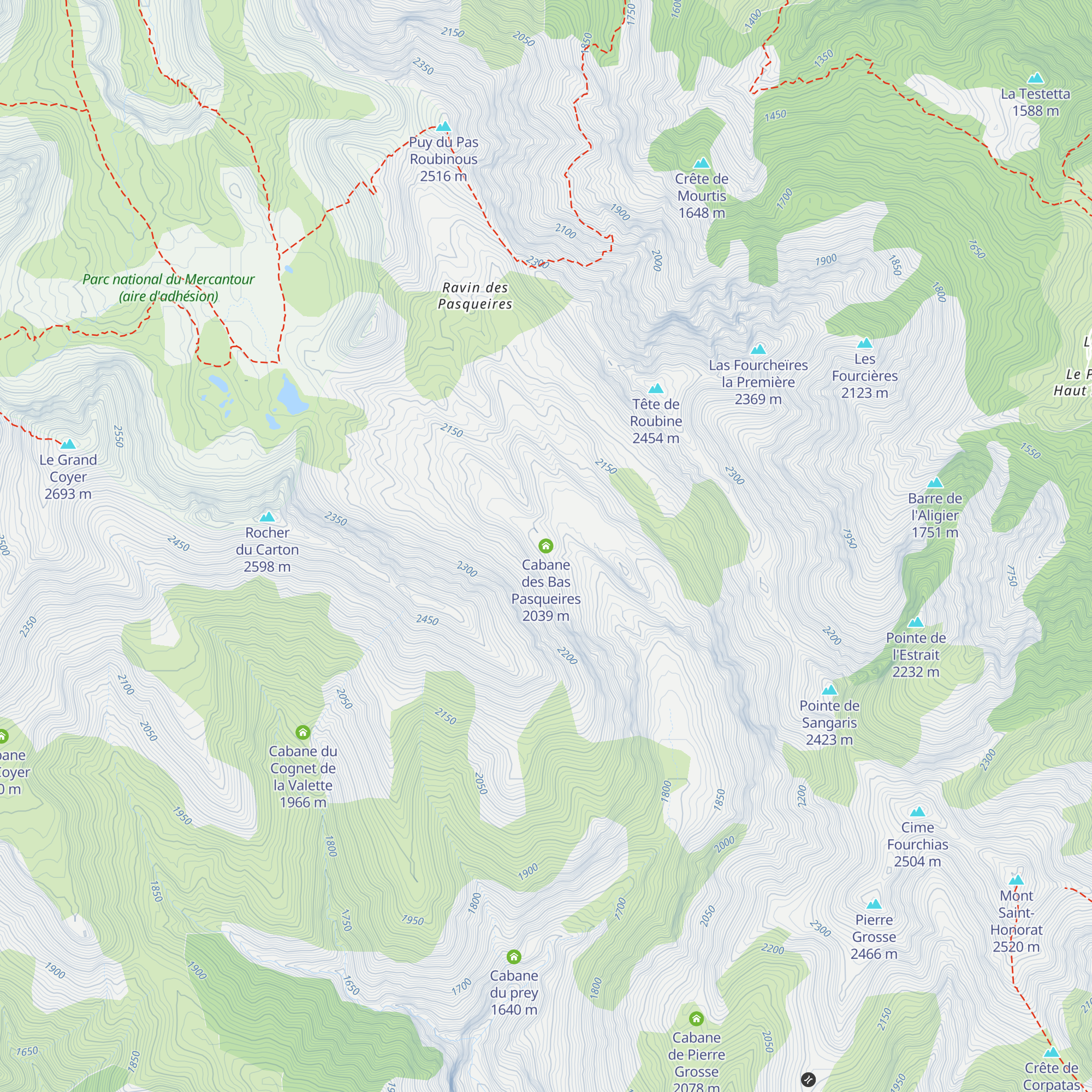 Cabane des Bas Pasqueires map