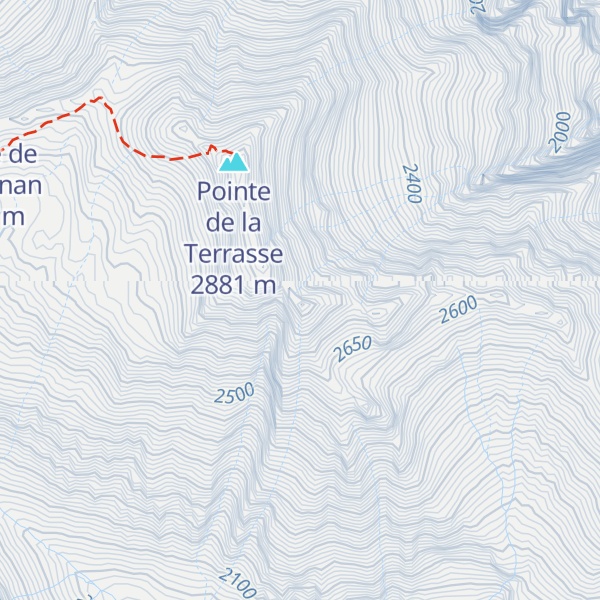 Map of Aiguille de Terrassin