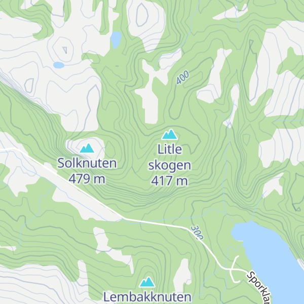Map of Sandbergknuten