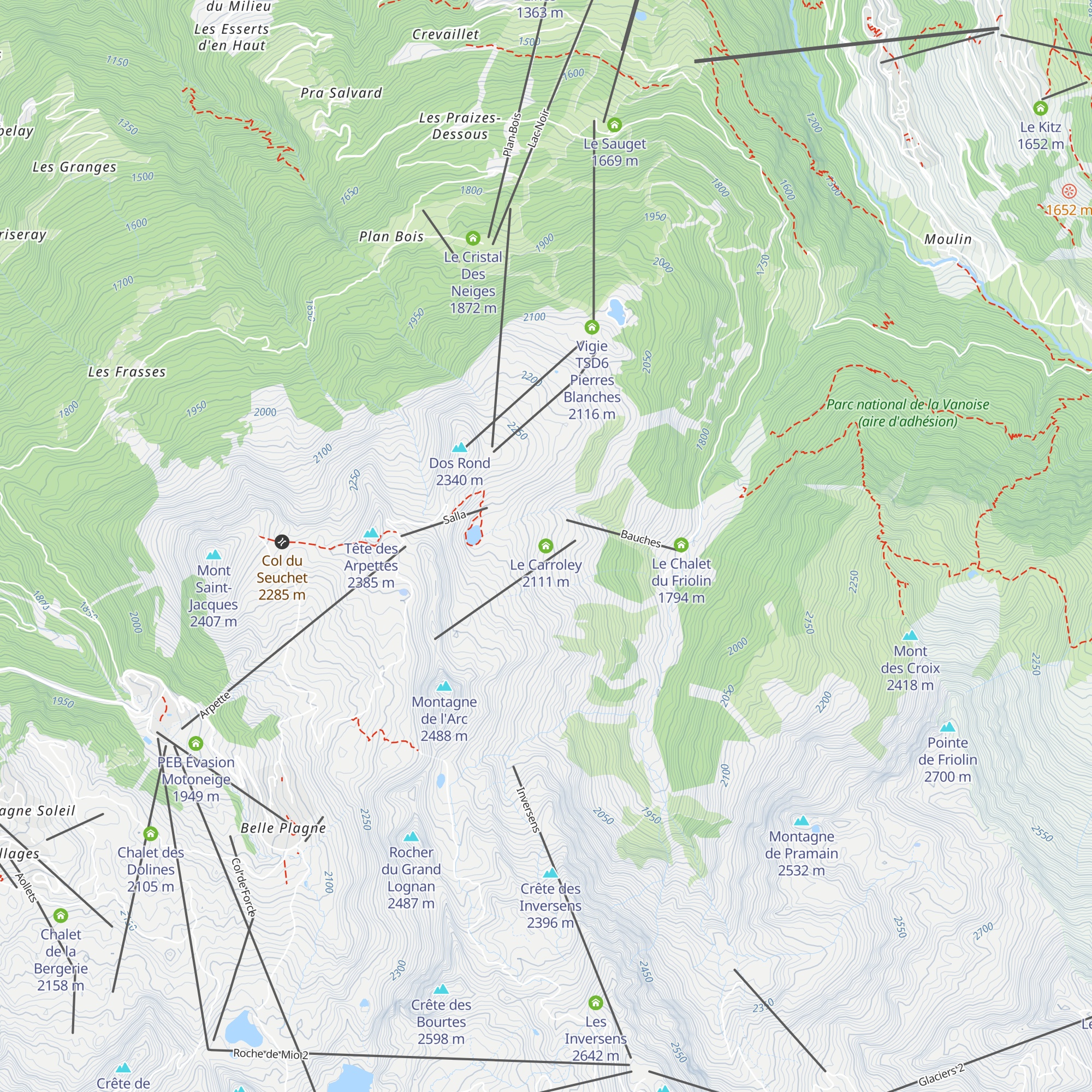 Le Carroley map