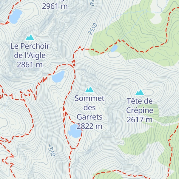 Map of Sommet des Garrets